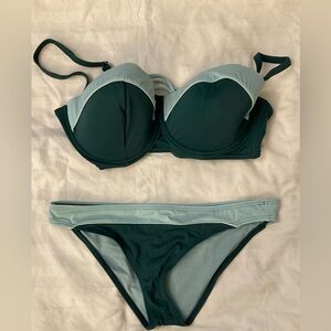 Adore Me Green Bikini Size 38DD/Large